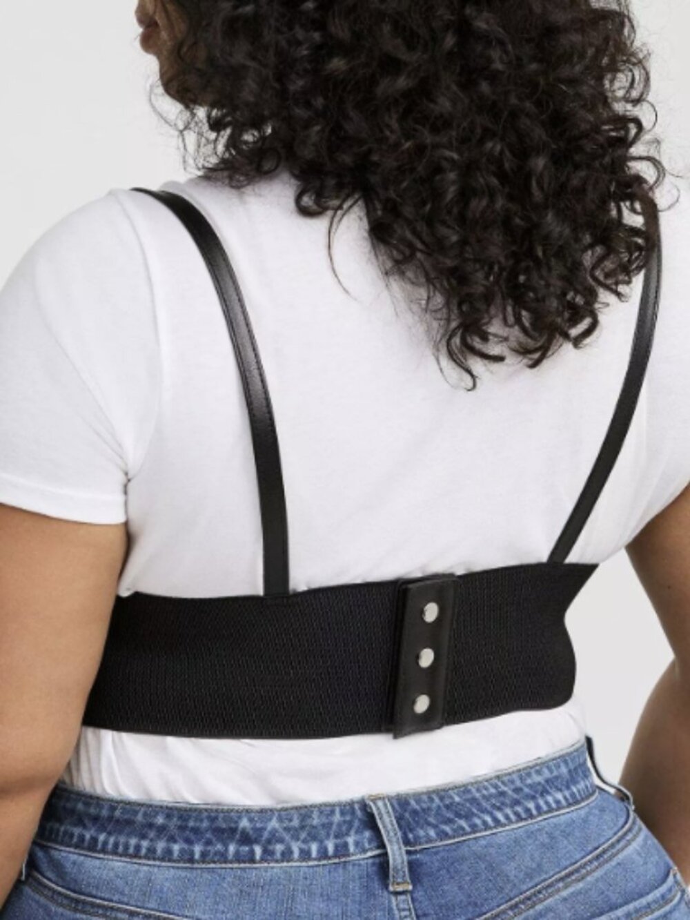 Torrid Nightfall Black Harness Waist Corset Belt Lace Up Faux Leather Size 5 - Picture 3 of 3